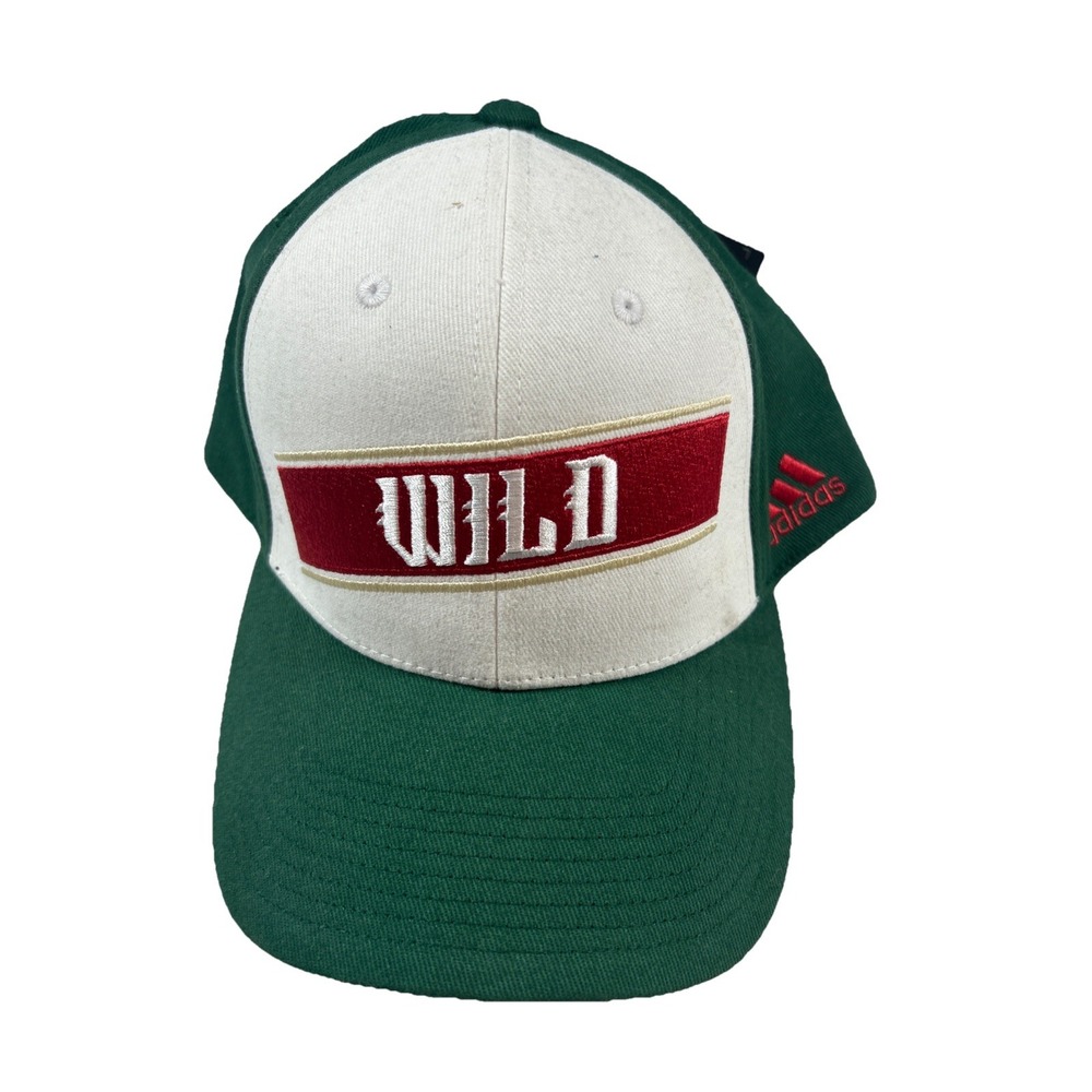 Adidas Minnesota Wild Hat Mens L/XL Green NHL Hockey STR Flex Cap GH0770 New